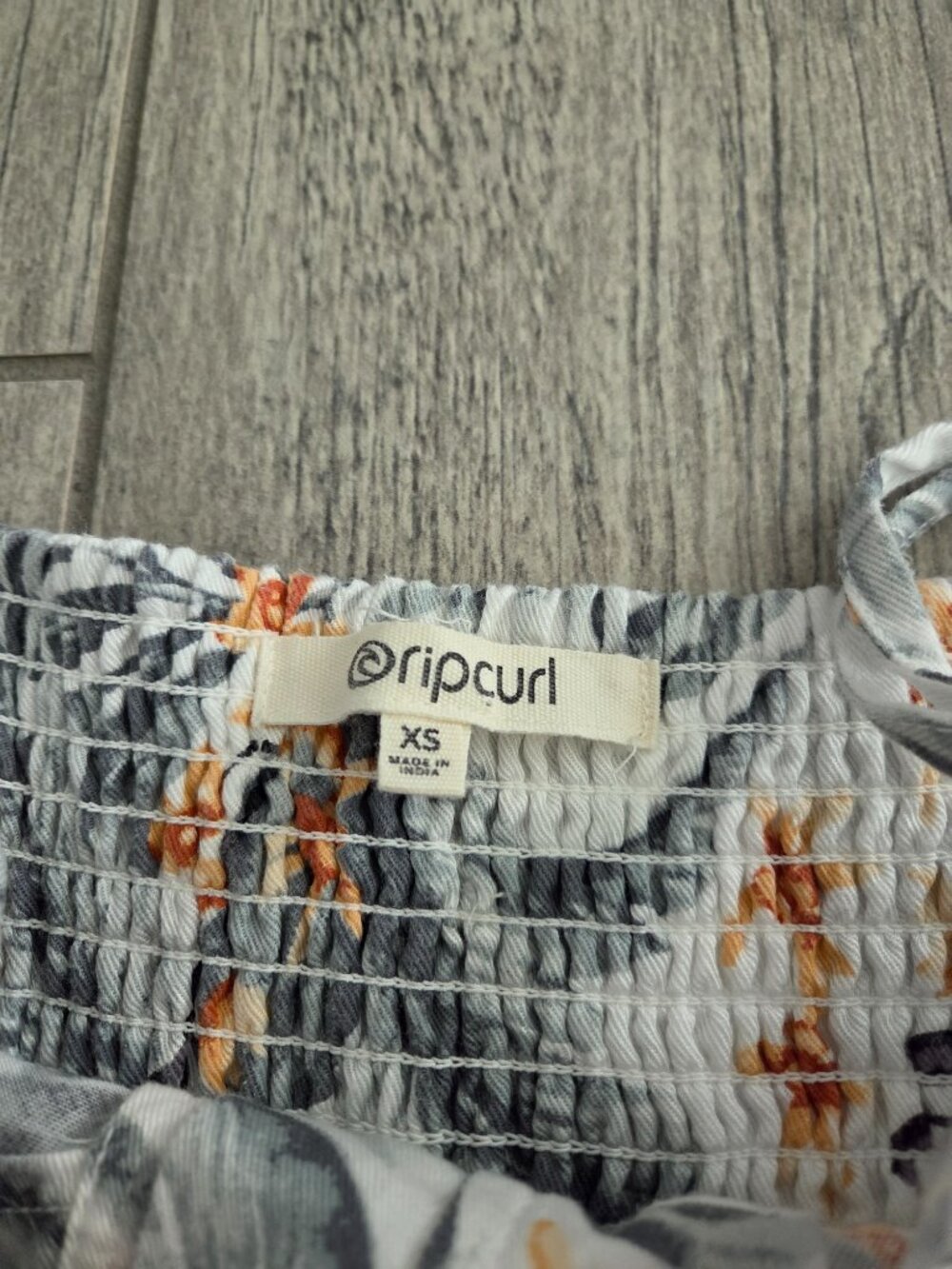 Rip Curl Diamond Bay Tropical Mini Sundress White Gray Orange Women's Size XS - Picture 11 of 14